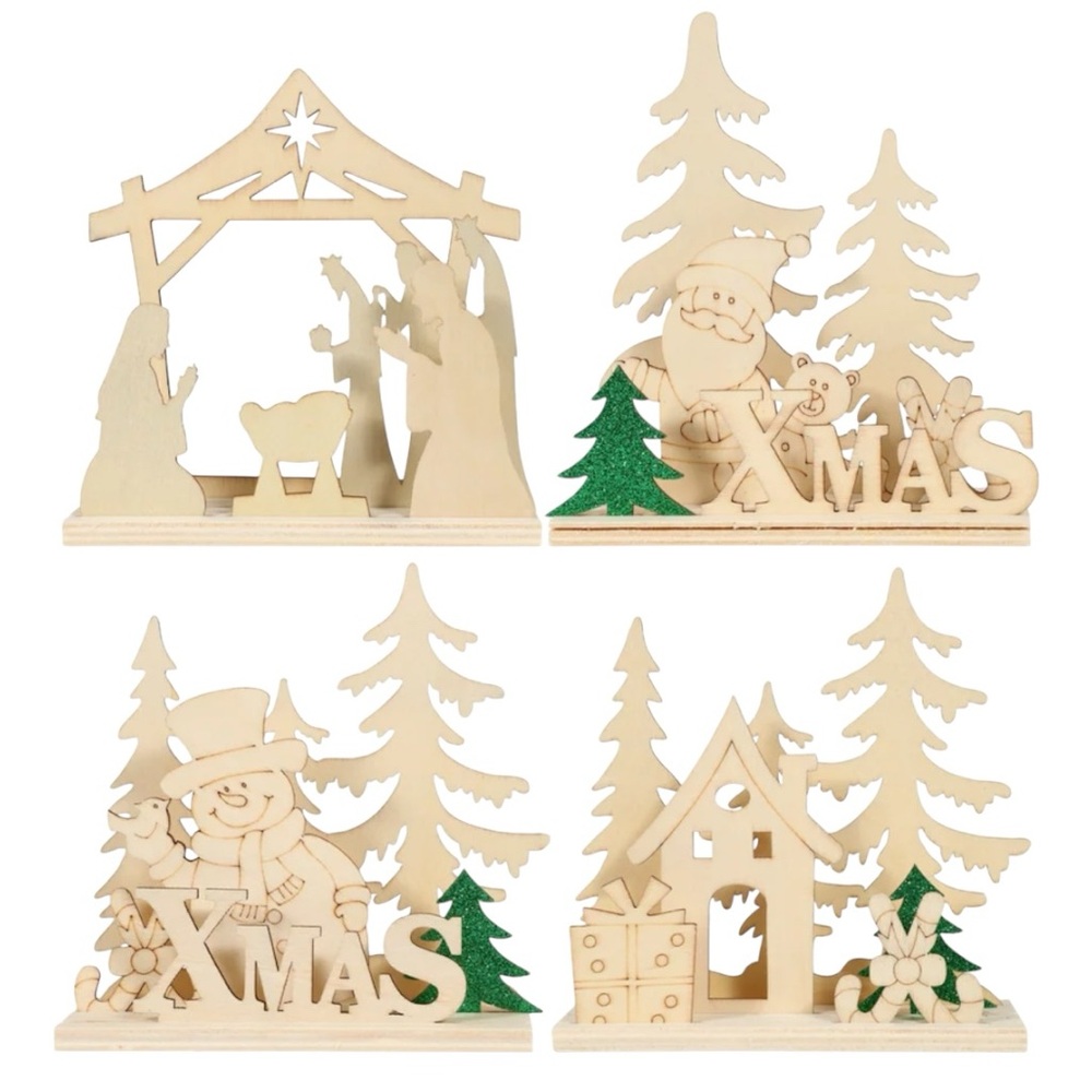 HARD TO FIND!! Christmas House DIY 3D Craft Kit Dollar Tree 4 Pack